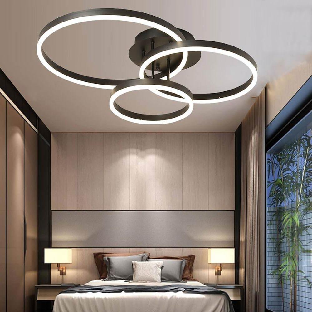 Modern 3 Circle Gold Flush Mount Light Ceiling Light 3 Lights - Lamp Outdoor
