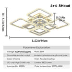 5 Square LED Modern Ceiling Lights Fixture Flush Mount Lighting Ceiling Lamp - Lamp Outdoor