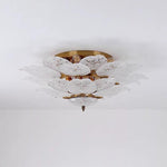 Leaves Flush Mount Ceiling Light Metal Glass Unusual LED Light - Lamp Outdoor