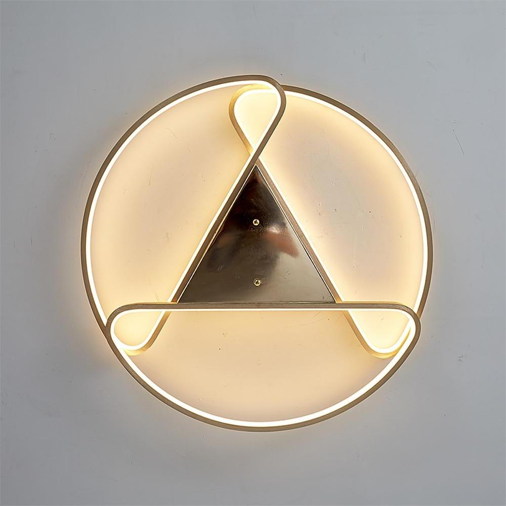 Triangles Circle Metal LED Flush Mount Ceiling Light for Bedroom - Lamp Outdoor
