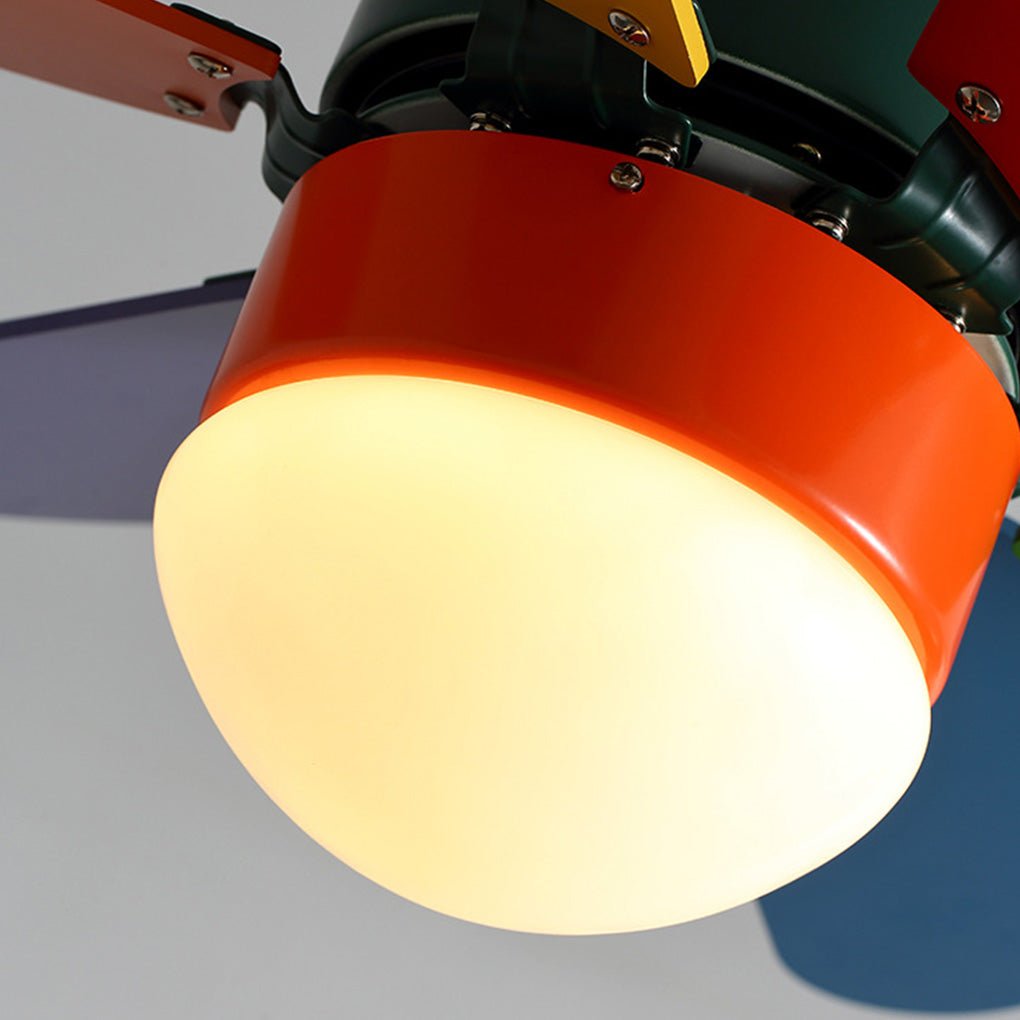 Personality Creative Mini Children's Room Double Control Ceiling Fan Lamp - Lamp Outdoor