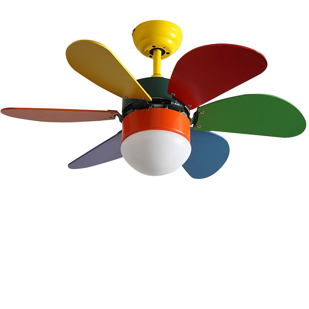 Personality Creative Mini Children's Room Double Control Ceiling Fan Lamp - Lamp Outdoor