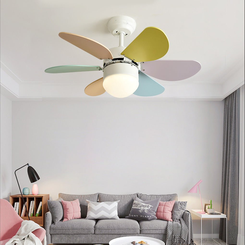 Personality Creative Mini Children's Room Double Control Ceiling Fan Lamp - Lamp Outdoor