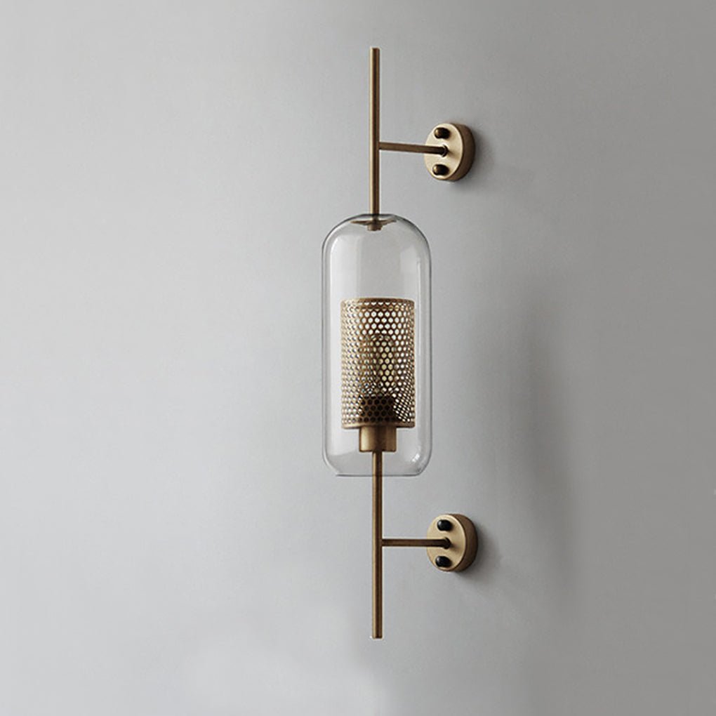 Personalized Creative Retro Industrial Style Corridor Bronze Glass Tank Wall Sconces - Lamp Outdoor