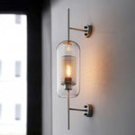 Personalized Creative Retro Industrial Style Corridor Bronze Glass Tank Wall Sconces - Lamp Outdoor