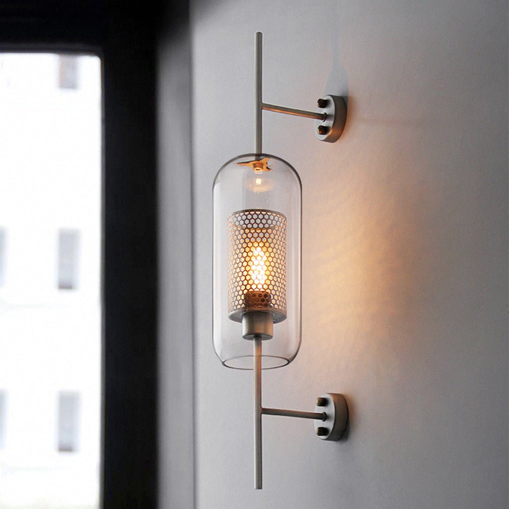 Personalized Creative Retro Industrial Style Corridor Bronze Glass Tank Wall Sconces - Lamp Outdoor