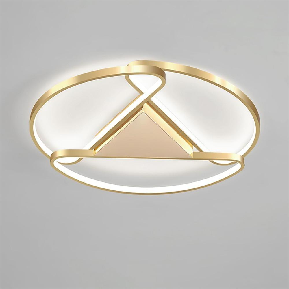 Triangles Circle Metal LED Flush Mount Ceiling Light for Bedroom - Lamp Outdoor