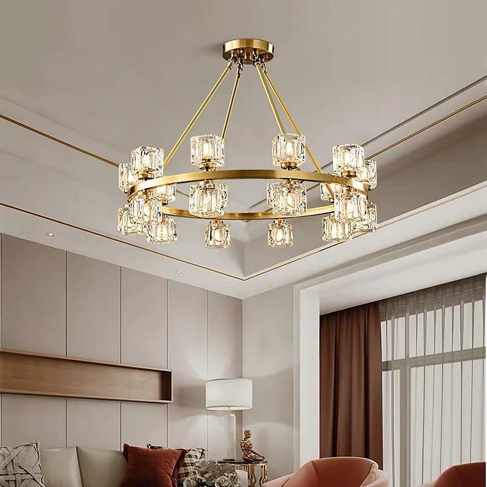 Circles Spotlights Industrial Brass Chandeliers LED Ceiling Light - Lamp Outdoor