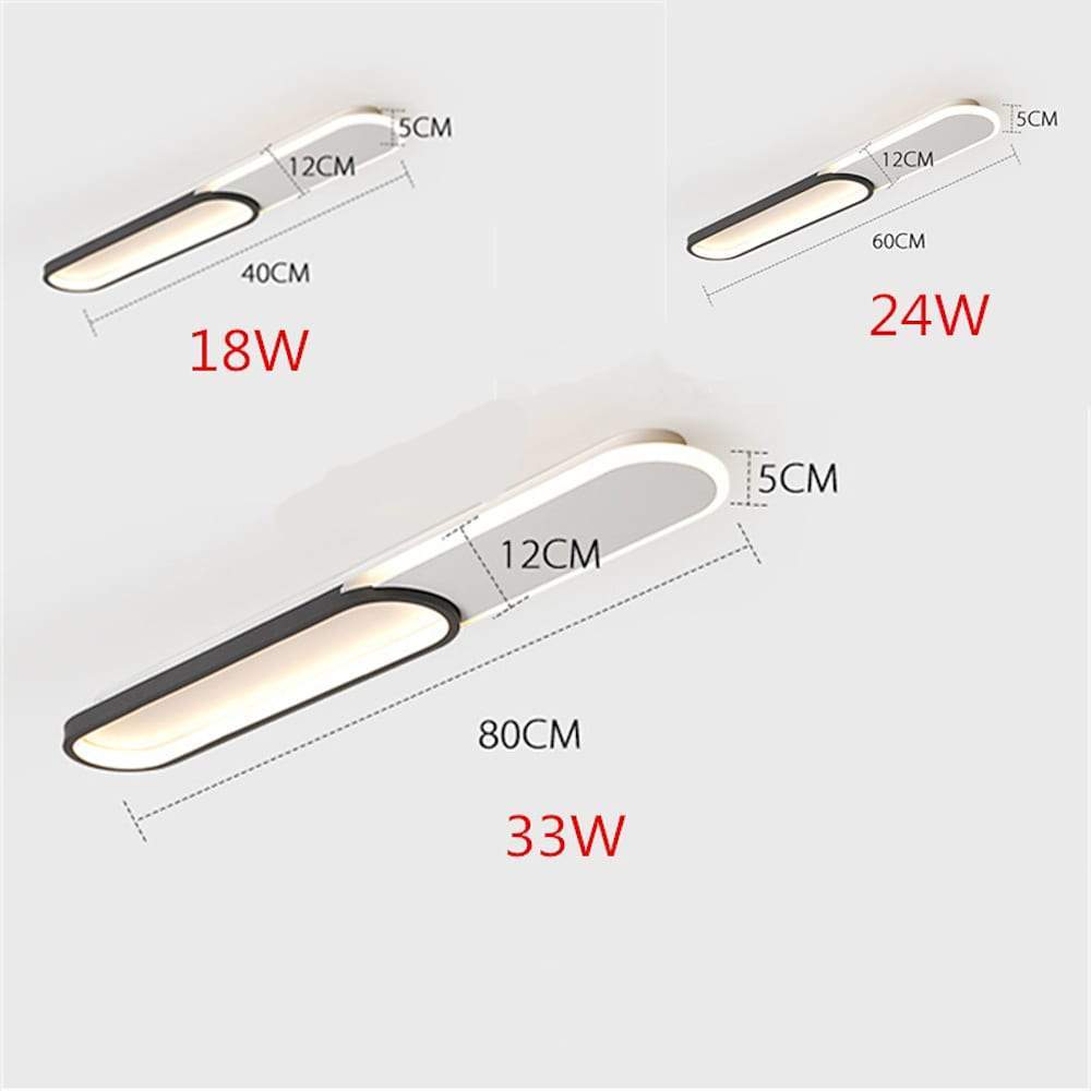 2 Rectangle Flush Mount Ceiling Light Minimalist LED Light - Lamp Outdoor