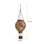 Portable Cast Iron Hot Air Balloon Solar Lanterns Hanging Solar Light Hollow Outdoor Decor Garden Light - Lamp Outdoor