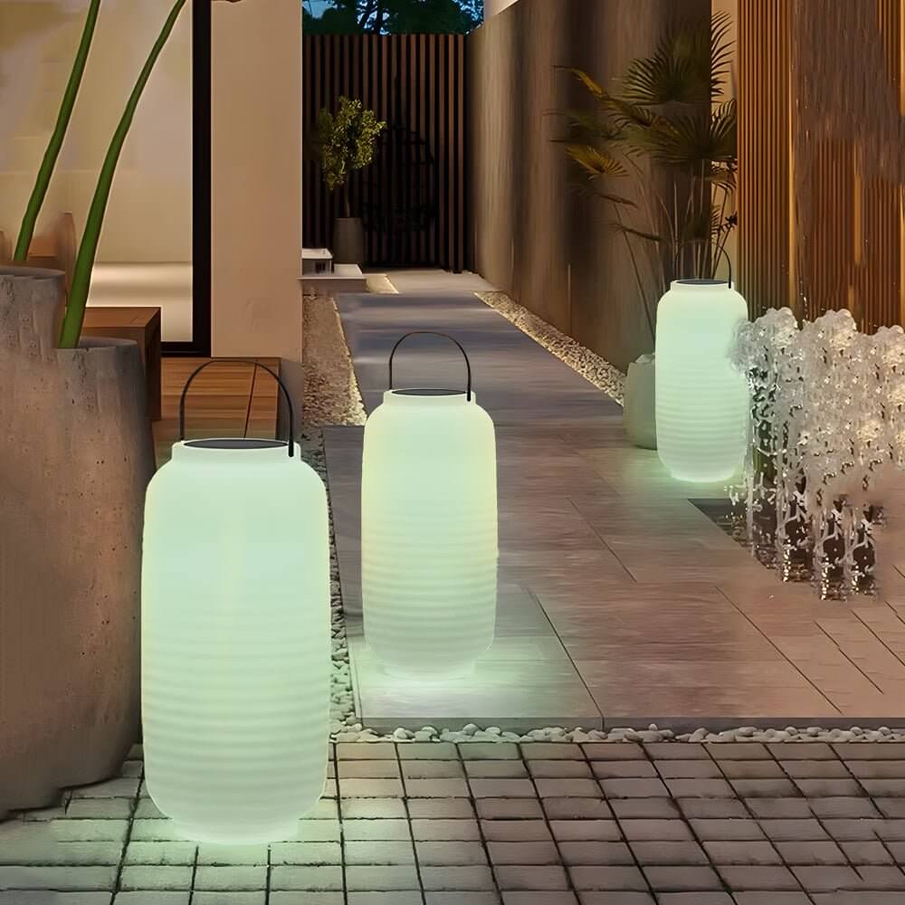Portable LED RGB Outdoor Sound Lantern, USB/Solar - Lamp Outdoor