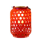 Portable Solar Lanterns Plastic Rattan Solar Hanging Lanterns Outdoor Light LED Solar Garden Lanterns - Lamp Outdoor