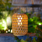 Portable Solar Lanterns Plastic Rattan Solar Hanging Lanterns Outdoor Light LED Solar Garden Lanterns - Lamp Outdoor
