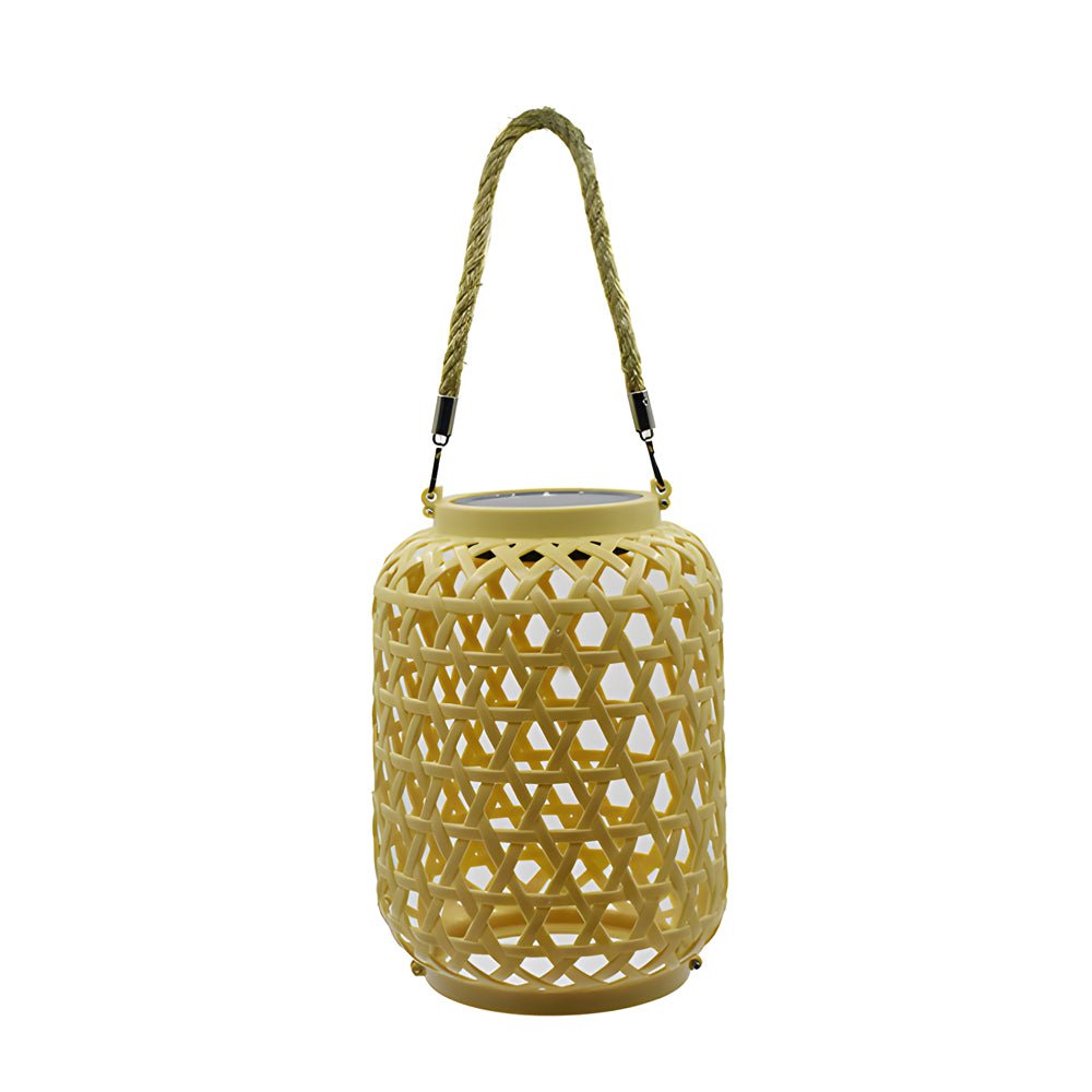 Portable Solar Lanterns Plastic Rattan Solar Hanging Lanterns Outdoor Light LED Solar Garden Lanterns - Lamp Outdoor