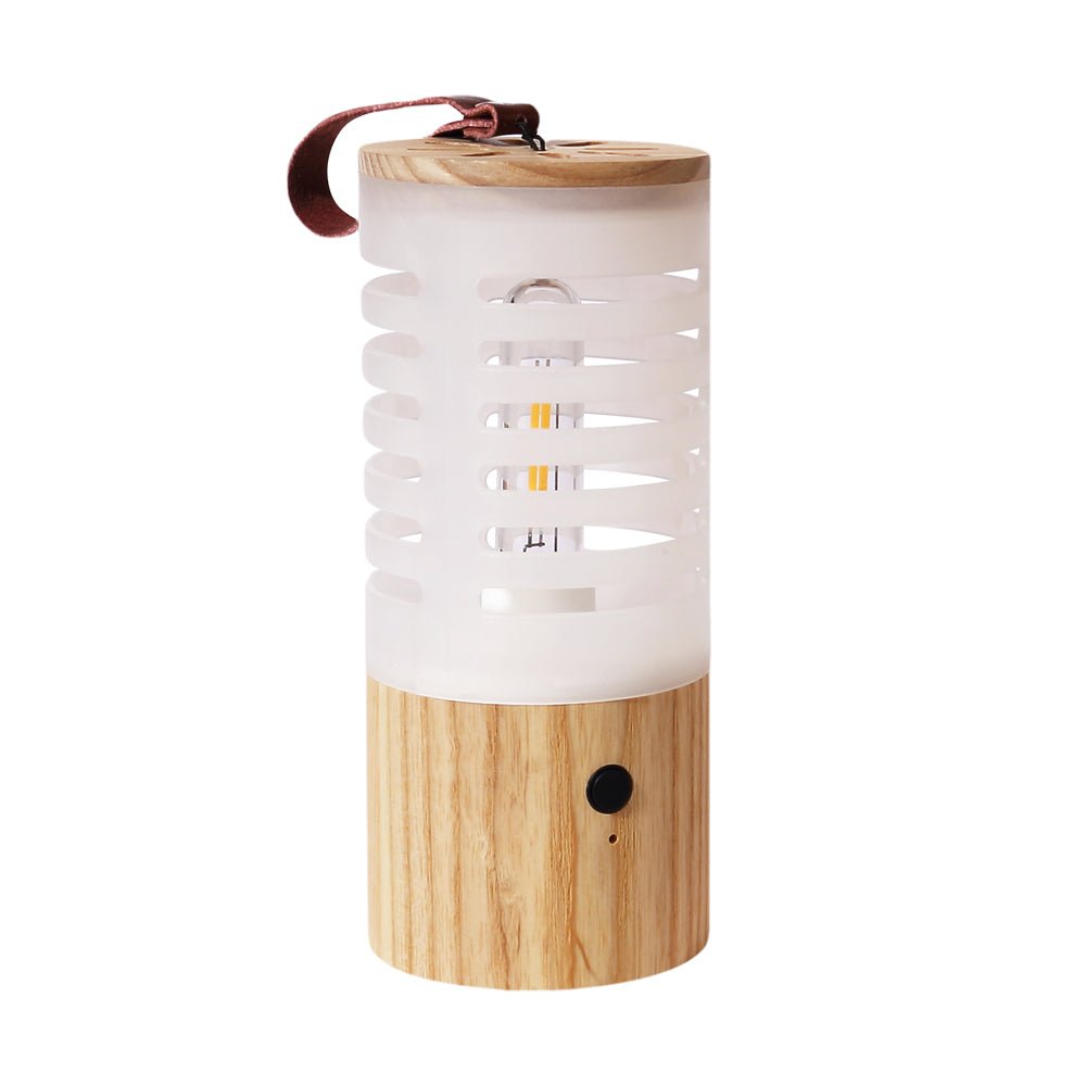 Portable Wood USB Rechargeable LED Camping Lantern - Lamp Outdoor