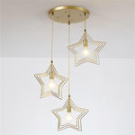 Multi Star Shaped Modern Pendant Lighting Metal Pendant Lighting - Lamp Outdoor
