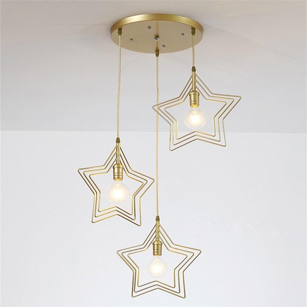 Multi Star Shaped Modern Pendant Lighting Metal Pendant Lighting - Lamp Outdoor