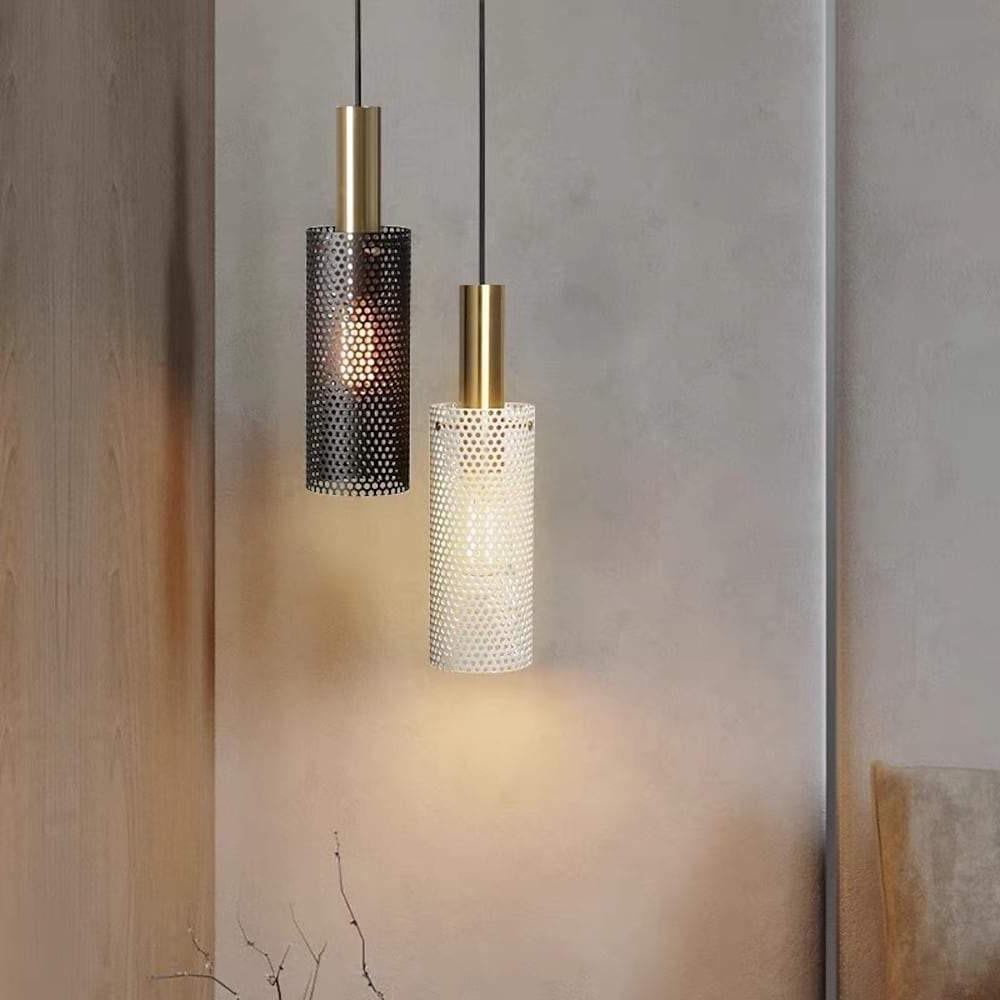 Cylinder Hanging Pendant Lights Metal Modern LED Ceiling Lights - Lamp Outdoor