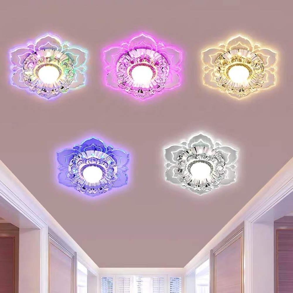 Floral Ornate LED Flush Mount Ceiling Light for Baby Kids - Lamp Outdoor