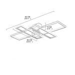 4 Rectangle LED Modern Ceiling Lights Flush Mount Lighting Ceiling Lamp - Lamp Outdoor