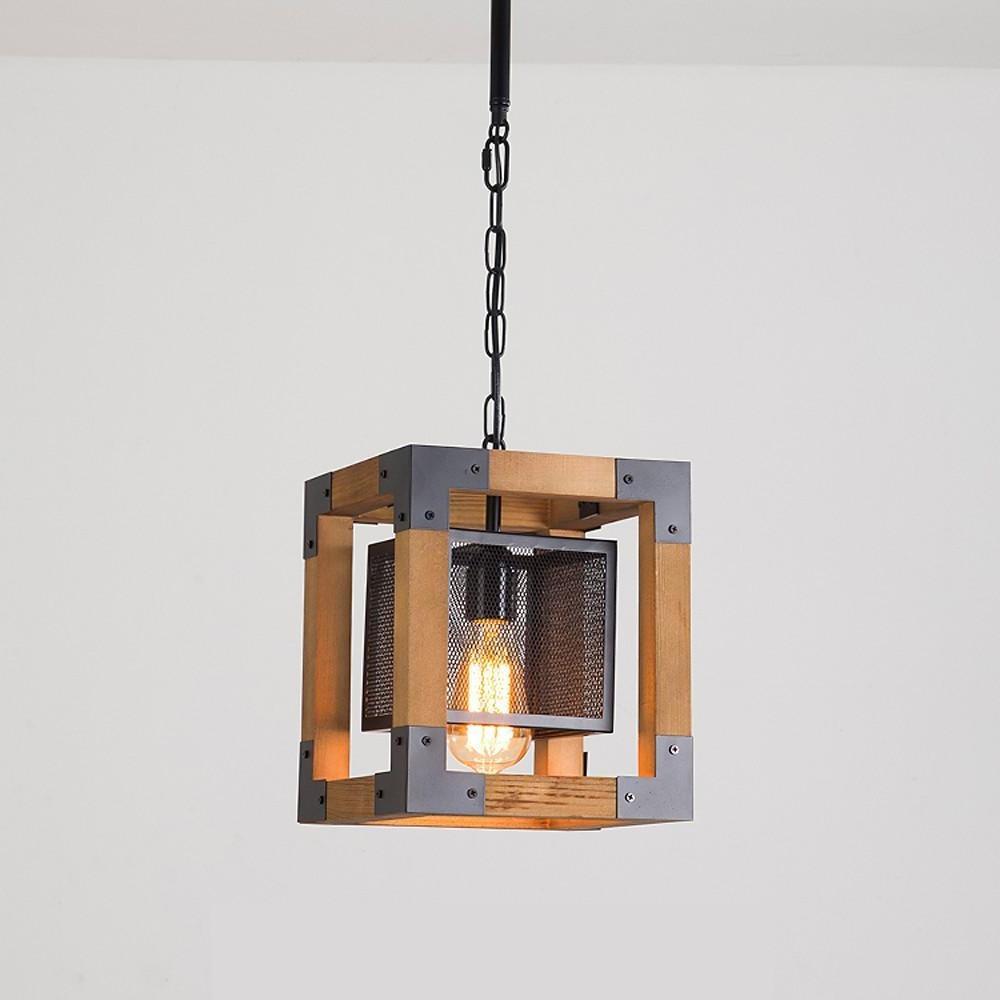 Rustic Industrial Linear Chandelier for Dining Rooms Farmhouse Rectangular/Square Light Fixture - Lamp Outdoor