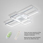 Multi Rectangle Large Flush Mount Ceiling Light with 3 Integrated Tiered Lights - Lamp Outdoor