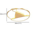 Triangles Circle Metal LED Flush Mount Ceiling Light for Bedroom - Lamp Outdoor