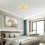 Triangles Circle Metal LED Flush Mount Ceiling Light for Bedroom - Lamp Outdoor