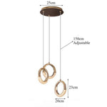 Ring Shaped LED Electroplated Metal Modern Pendant Light Hanging Lamp - Lamp Outdoor