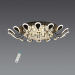 Flower Shaped Dimmable LED Crystal Modern Flush Mount Lighting Ceiling Light - Lamp Outdoor