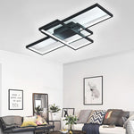 Multi Rectangle Large Flush Mount Ceiling Light with 3 Integrated Tiered Lights - Lamp Outdoor