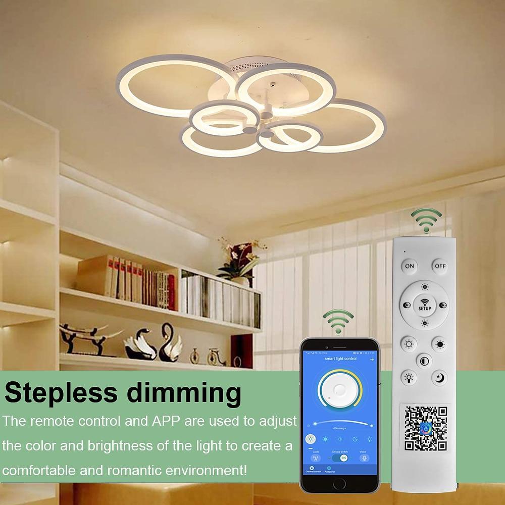 Elegant Semi Flush Mount Ceiling Lights with Unique Overlapping Rings - Lamp Outdoor