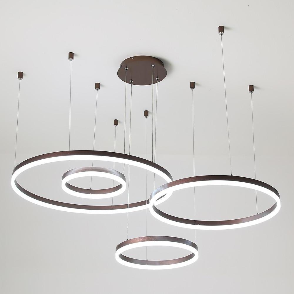 Circle Aluminum Large Chandeliers for High Ceilings Living Room Ceiling Lights - Lamp Outdoor