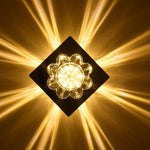 Flower Shaped Electroplated Metal Crystal LED Modern Ceiling Lights - Lamp Outdoor