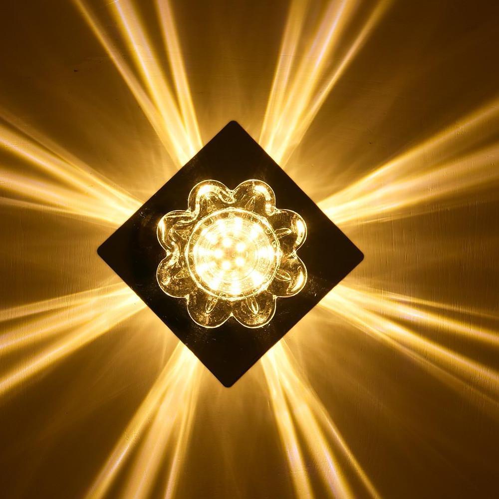 Flower Shaped Electroplated Metal Crystal LED Modern Ceiling Lights - Lamp Outdoor