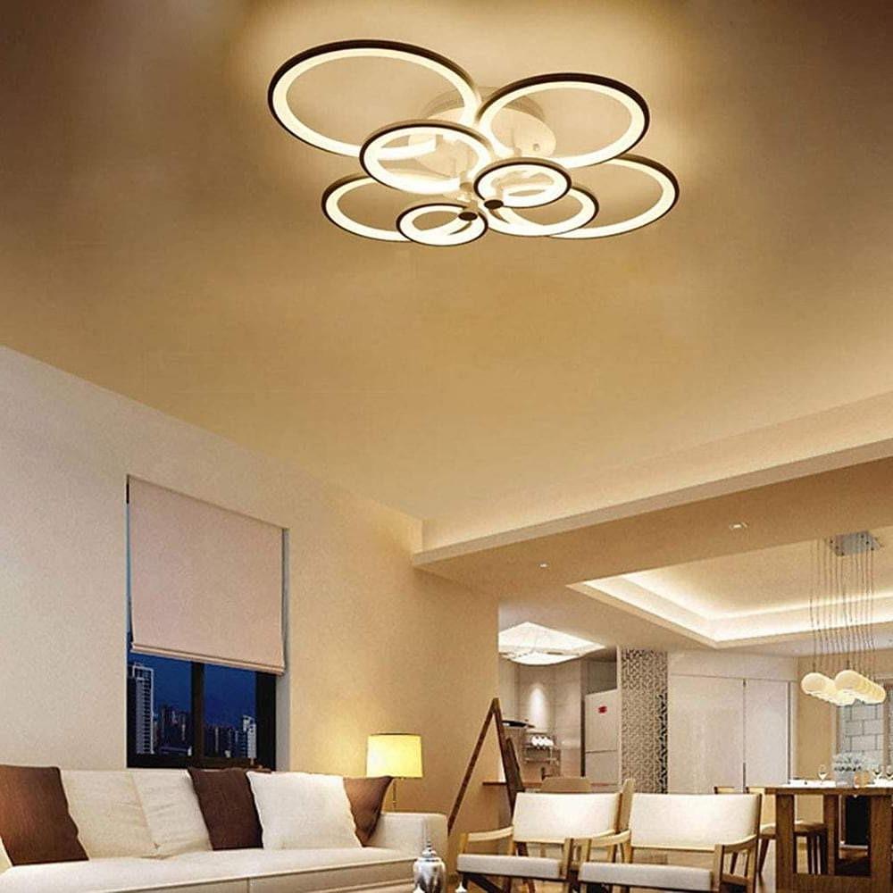 Elegant Semi Flush Mount Ceiling Lights with Unique Overlapping Rings - Lamp Outdoor