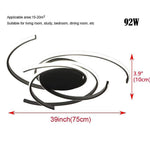 30 Inch Swirls Circle Abstract LED Flush Mount Ceiling Light - Lamp Outdoor