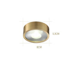 Round LED Copper Modern Ceiling Lights Flush Mount Lighting for Corridors - Lamp Outdoor