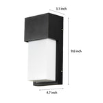 Rectangular Waterproof LED 10W Black Modern Outdoor Wall Light Fixture - Lamp Outdoor