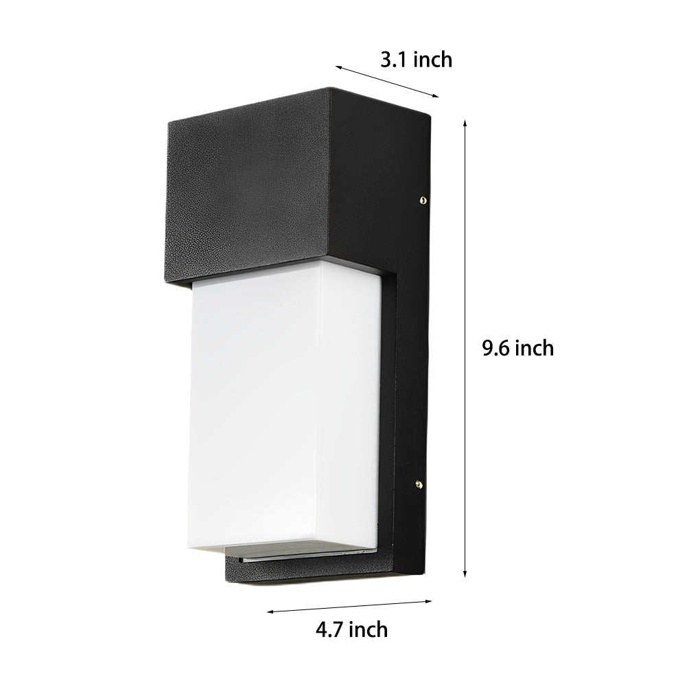 Rectangular Waterproof LED 10W Black Modern Outdoor Wall Light Fixture - Lamp Outdoor
