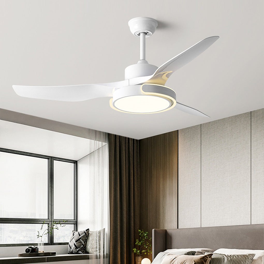 Remote Control Variable Frequency Dimming Integrated Ceiling Fan Light Supports Forward and Reverse - Lamp Outdoor