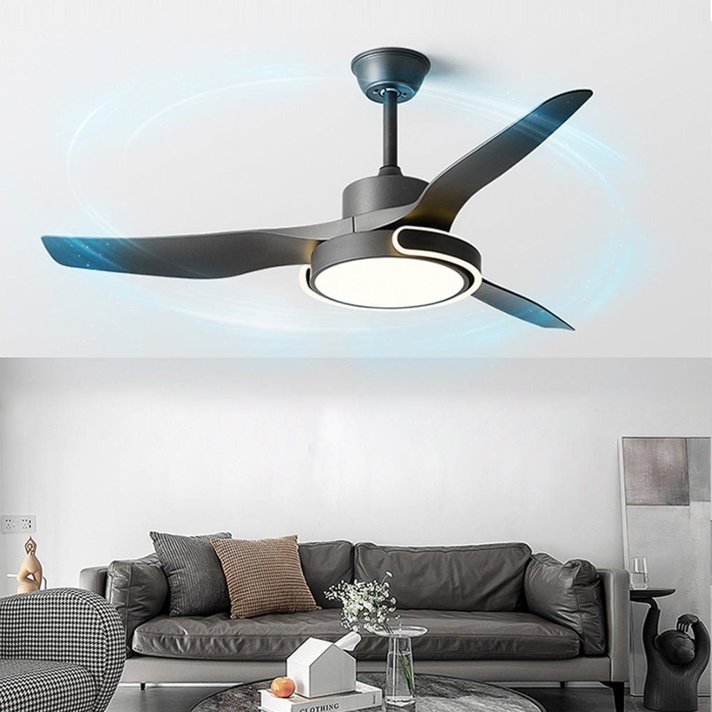 Remote Control Variable Frequency Dimming Integrated Ceiling Fan Light Supports Forward and Reverse - Lamp Outdoor