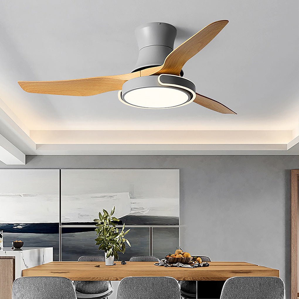 Remote Control Variable Frequency Dimming Integrated Ceiling Fan Light Supports Forward and Reverse - Lamp Outdoor