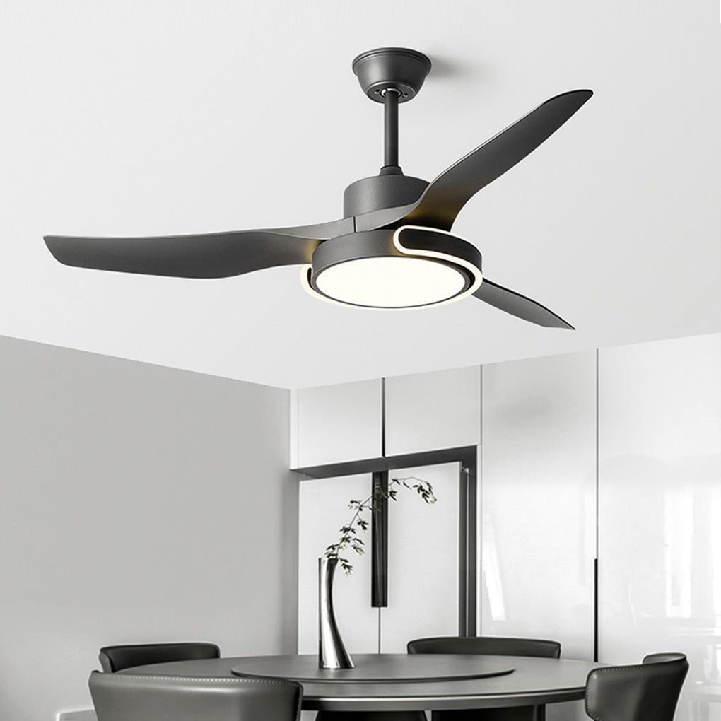 Remote Control Variable Frequency Dimming Integrated Ceiling Fan Light Supports Forward and Reverse - Lamp Outdoor