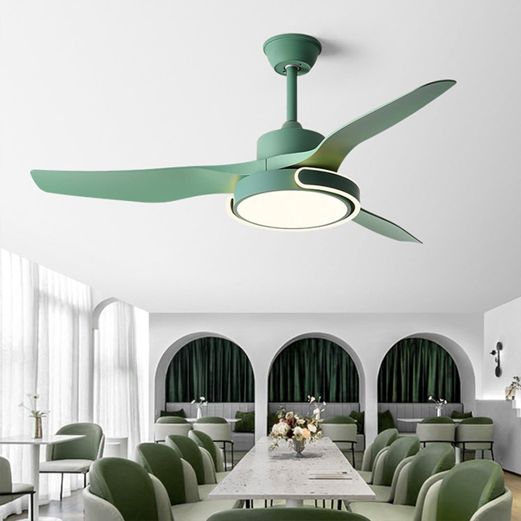 Remote Control Variable Frequency Dimming Integrated Ceiling Fan Light Supports Forward and Reverse - Lamp Outdoor