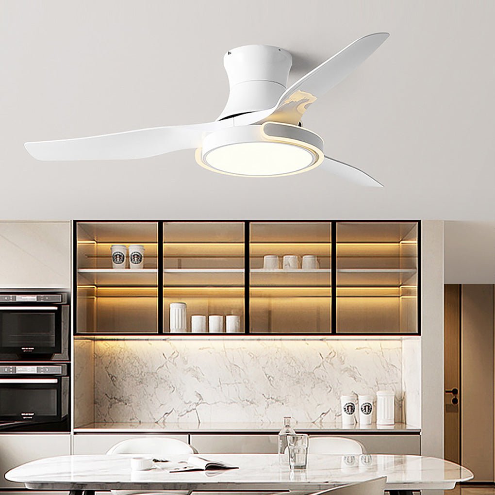 Remote Control Variable Frequency Dimming Integrated Ceiling Fan Light Supports Forward and Reverse - Lamp Outdoor