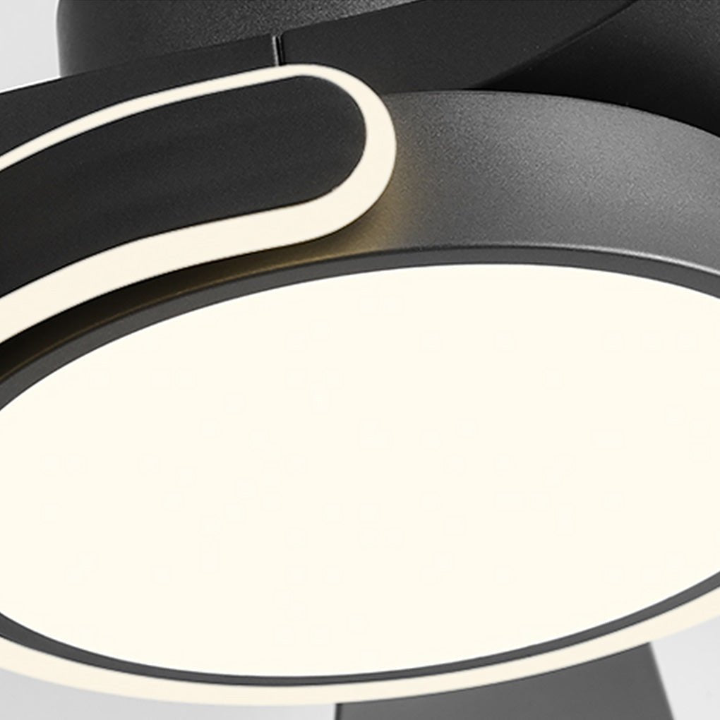 Remote Control Variable Frequency Dimming Integrated Ceiling Fan Light Supports Forward and Reverse - Lamp Outdoor