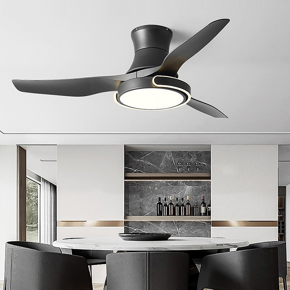Remote Control Variable Frequency Dimming Integrated Ceiling Fan Light Supports Forward and Reverse - Lamp Outdoor
