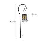 Retro Iron Mesh Solar Lanterns 2PCS LED Outdoor Hanging Lights