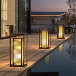 Classic Asian Courtyard Rectangular LED Outdoor Light